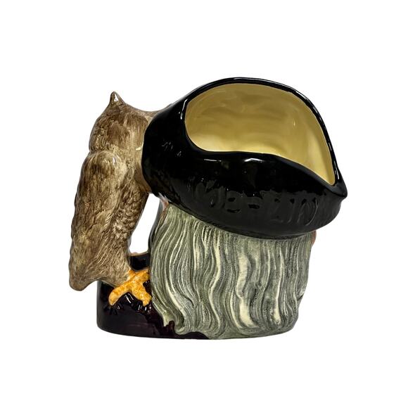 Royal Doulton England 1959 Large 'Merlin Toby Jug' Owl Handle D6529 Excellent - Picture 3 of 8